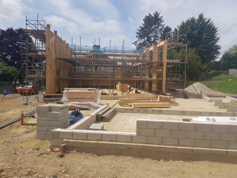 St. Faith's Timber Frame Is Going Up